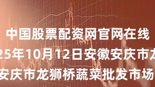 中国股票配资网官网在线客服2025年10月12日安徽安庆市龙狮桥蔬菜批发市场价格行情